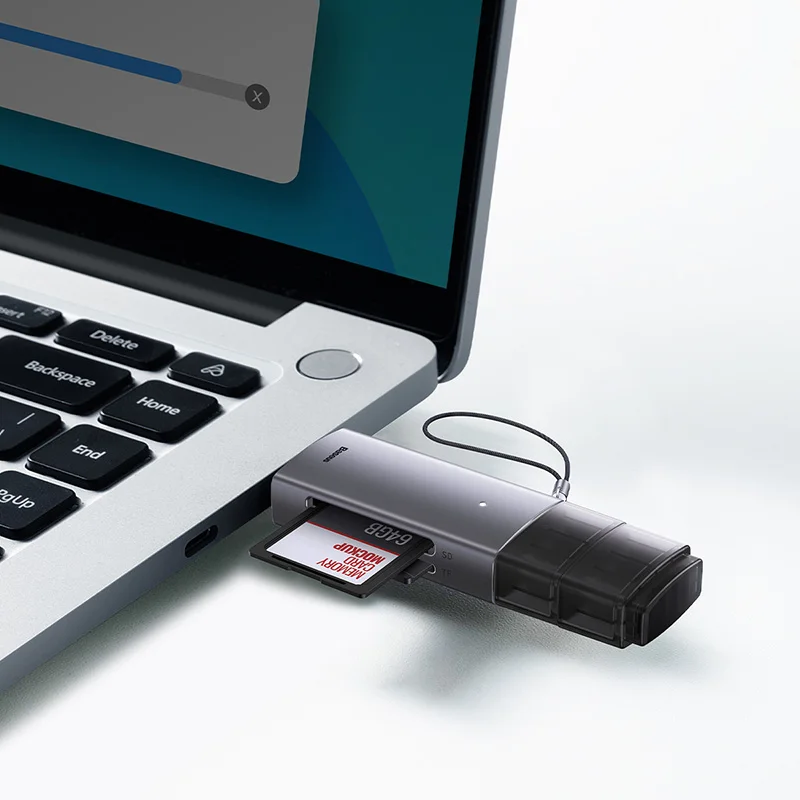 رم ریدر باسئوس مدل AirJoy USB-A+C to SD/TF - Image 3