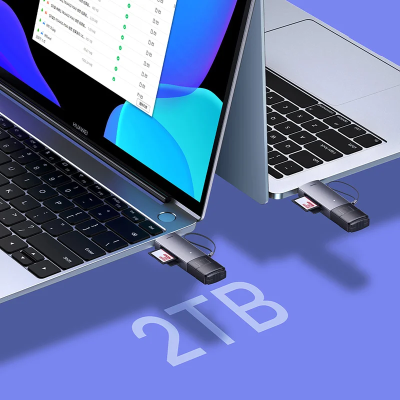 رم ریدر باسئوس مدل AirJoy USB-A+C to SD/TF - Image 2