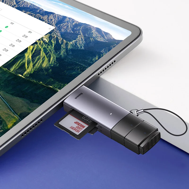 رم ریدر باسئوس مدل AirJoy USB-A+C to SD/TF - Image 4