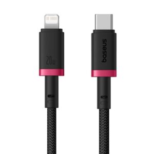 کابل لایتنینگ باسئوس مدل USB-C Dura 20W 1m Red