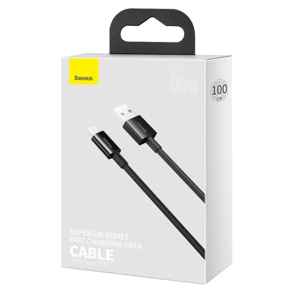 کابل شارژ باسئوس مدل Superior USB to USB-C 66W - Image 3