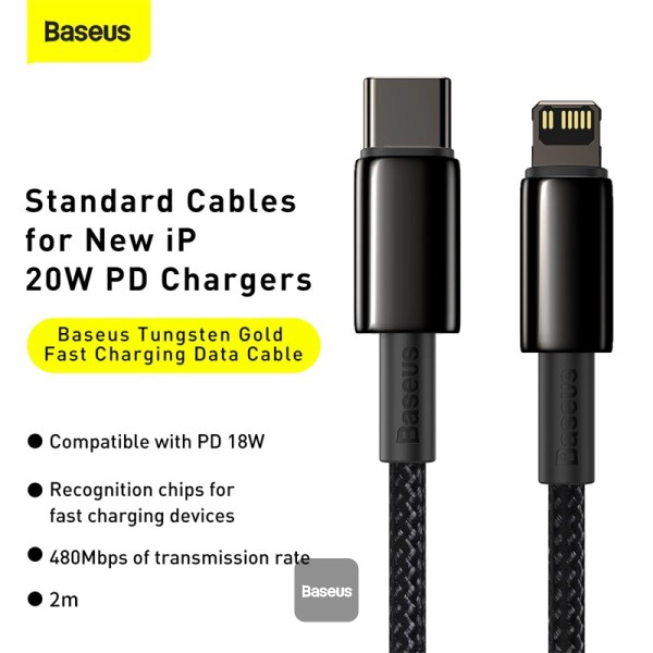 کابل شارژ باسئوس Tungsten Gold 20W 1m - Image 5