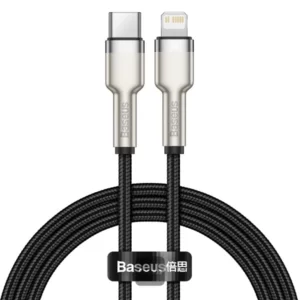 کابل تبدیل USB-C به لایتنینگ باسئوس مدل Metal Data 20W طول 1 متر