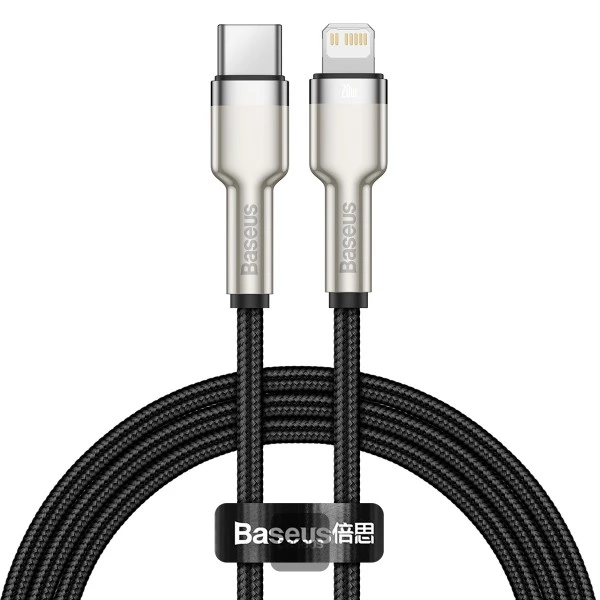 کابل تبدیل USB-C به لایتنینگ باسئوس مدل Metal Data 20W طول 1 متر