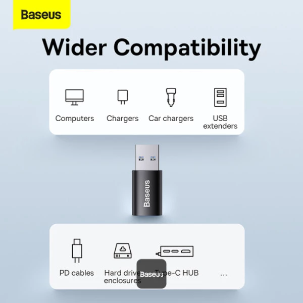 مبدل OTG باسئوس مدل Ingenuity USB 3.1 to USB-C - Image 2