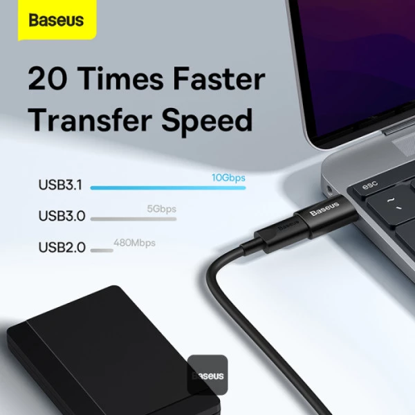 مبدل OTG باسئوس مدل Ingenuity USB-C to USB-3.1 - Image 4