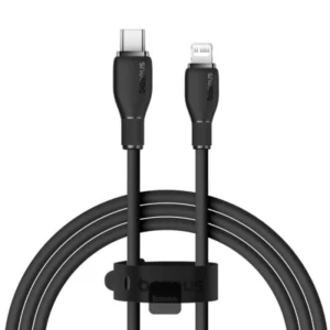 کابل شارژ باسئوس مدل Pudding Type-C to Lightening Cluster Black