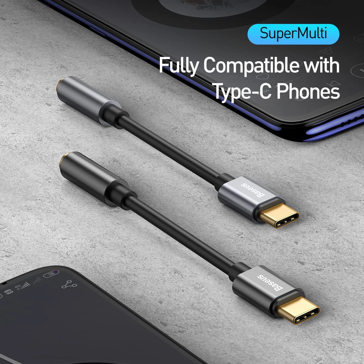 مبدل USB-C به جک 3.5 میلیمتری AUX باسئوس - Image 3