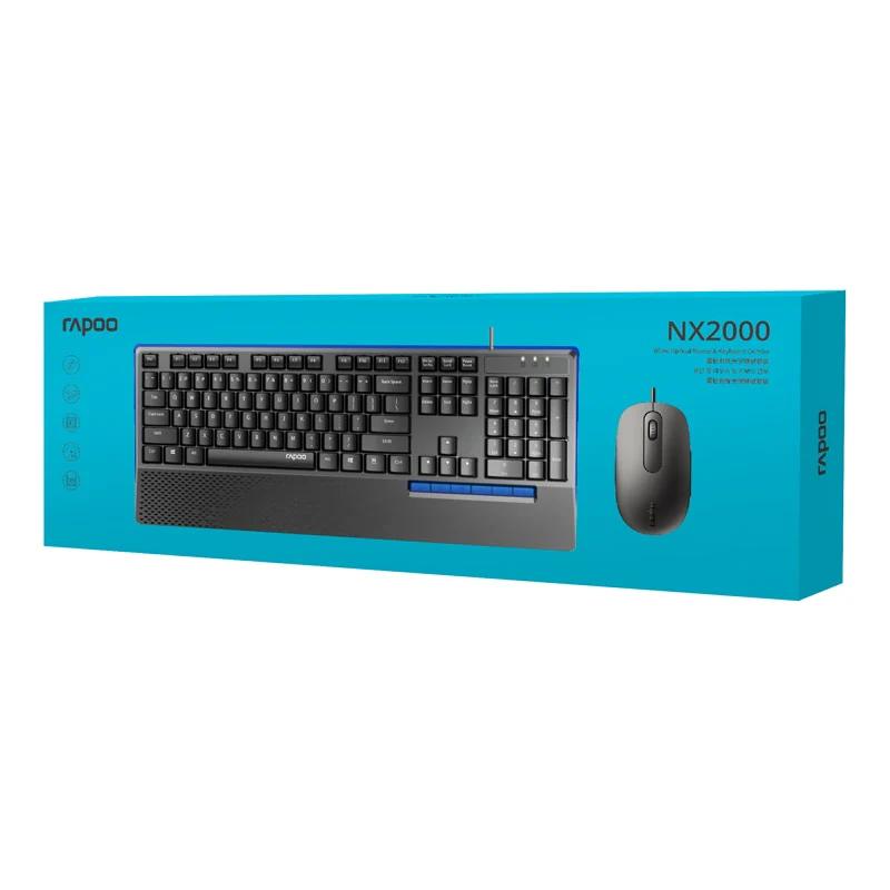 ماوس و کیبورد رپو مدل NX2000 FA Black - Image 4