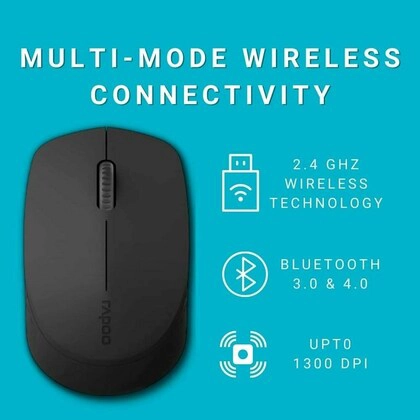 ماوس بیسیم رپو مدل M100 silent Dark Gray - Image 4