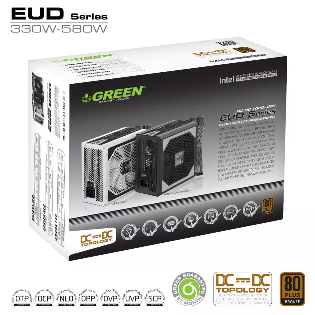 منبع تغذیه گرین مدل GP580A-EUD - Image 4
