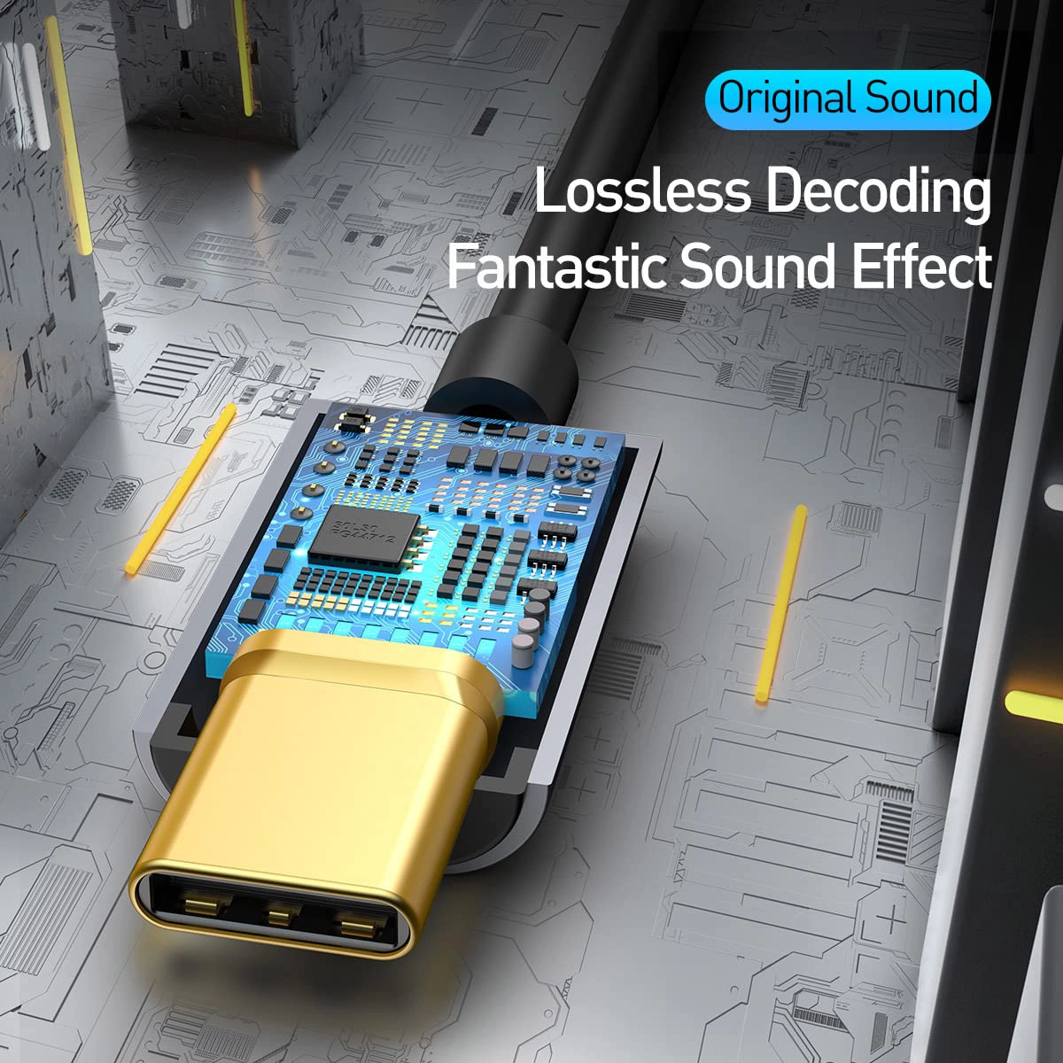 مبدل USB-C به جک 3.5 میلیمتری AUX باسئوس - Image 4
