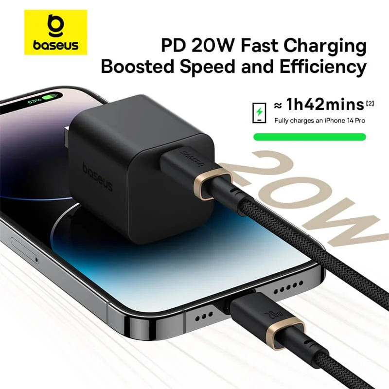 کابل لایتنینگ باسئوس مدل USB-C Dura 20W 1m Gold - Image 4