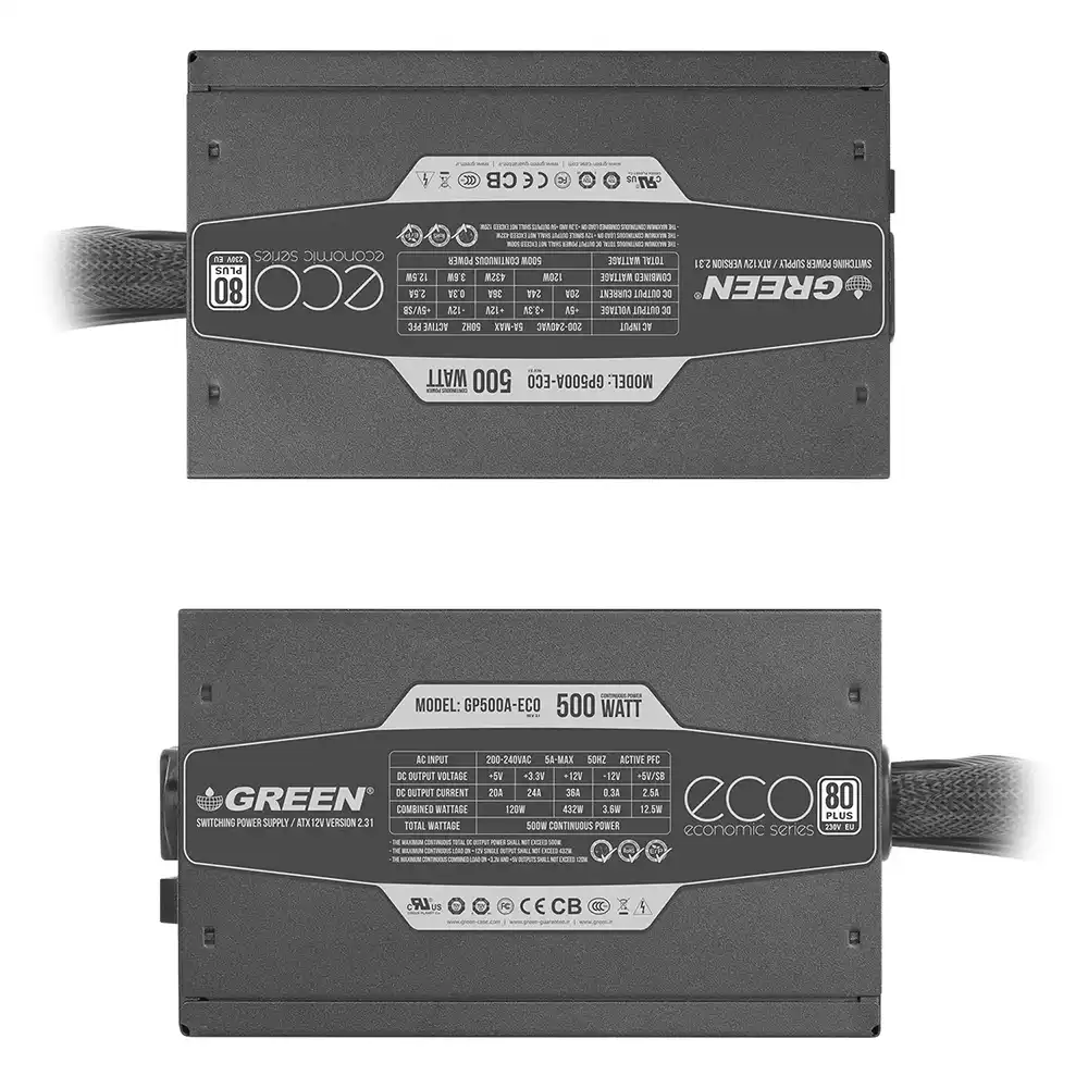 منبع تغذیه گرین مدل GP500A-ECO - Image 5