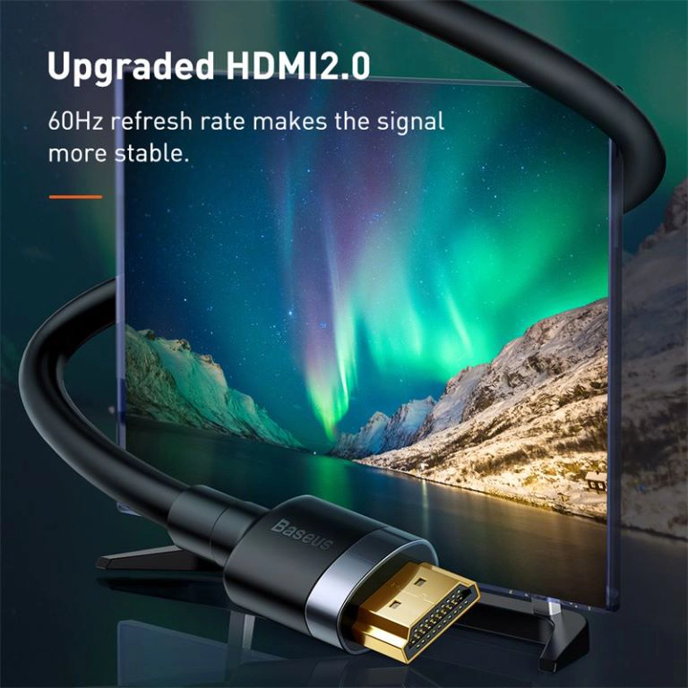 کابل HDMI 4K 3 متر باسئوس مدل Cafule - Image 8