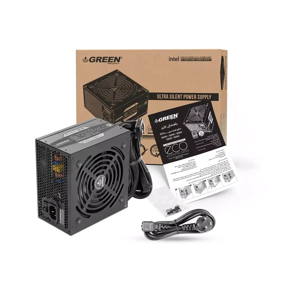 منبع تغذیه گرین مدل GP500A-ECO - Image 9