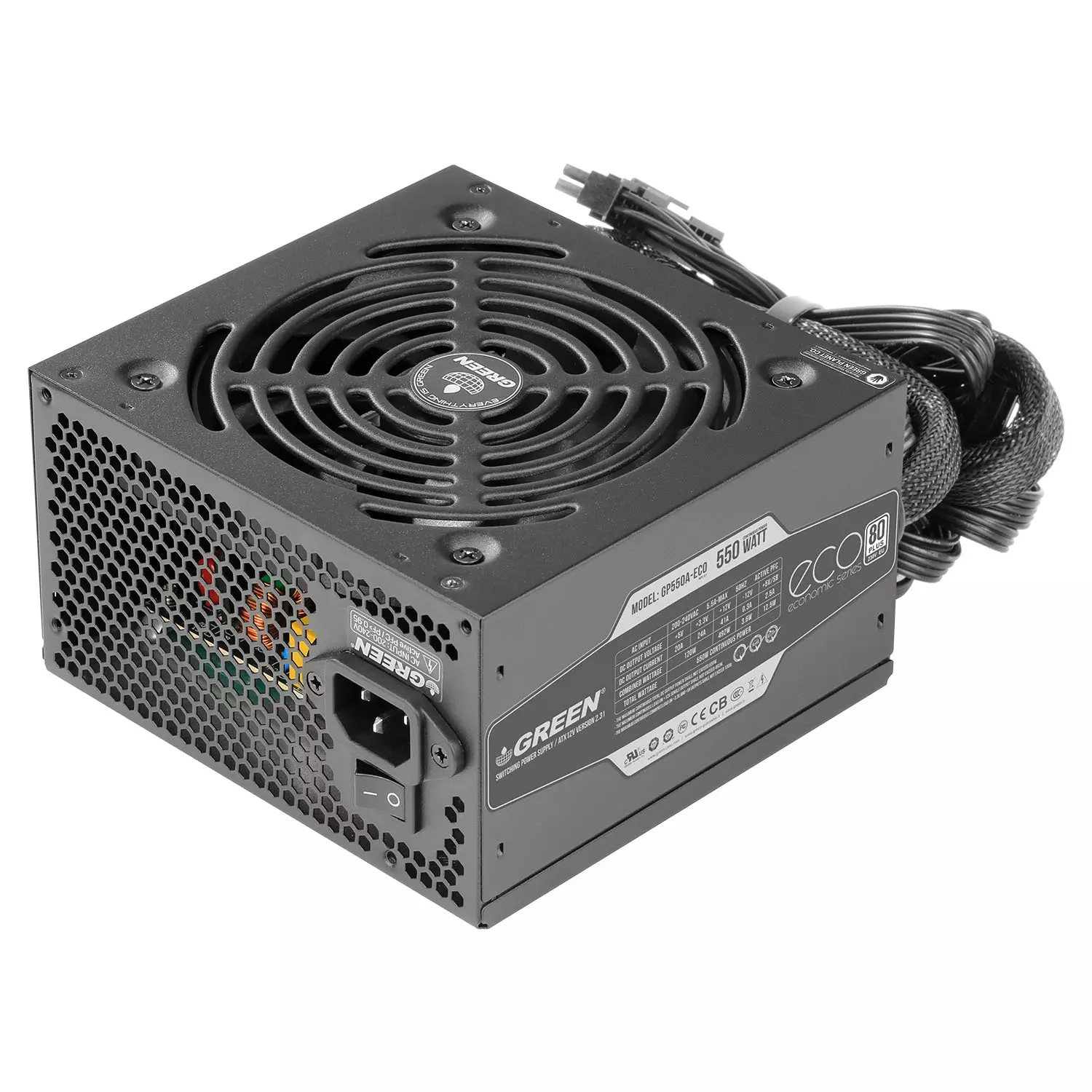 منبع تغذیه گرین مدل GP550A-ECO
