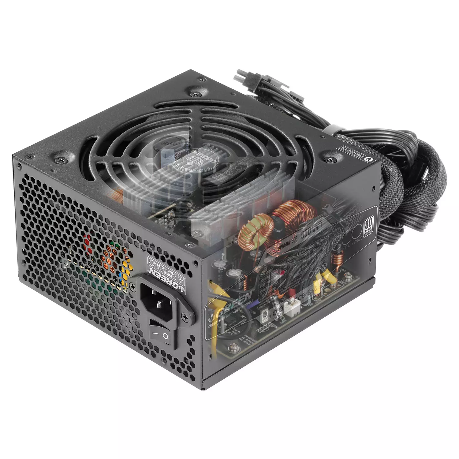 منبع تغذیه گرین مدل GP550A-ECO - Image 2