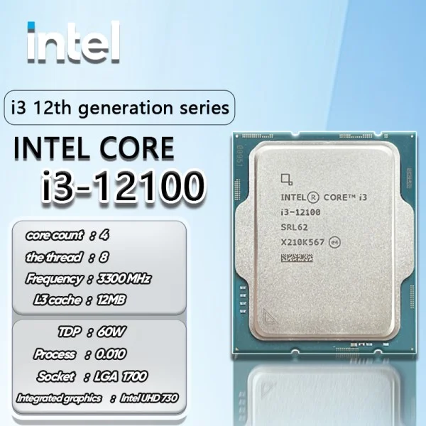 پردازنده مرکزی اینتل مدل Core-i3 12100 - Image 2