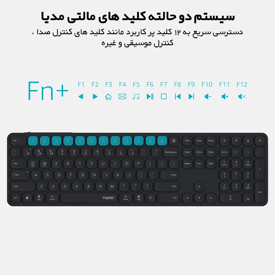 کیبورد بی سیم رپو مدل E9550L - Image 5