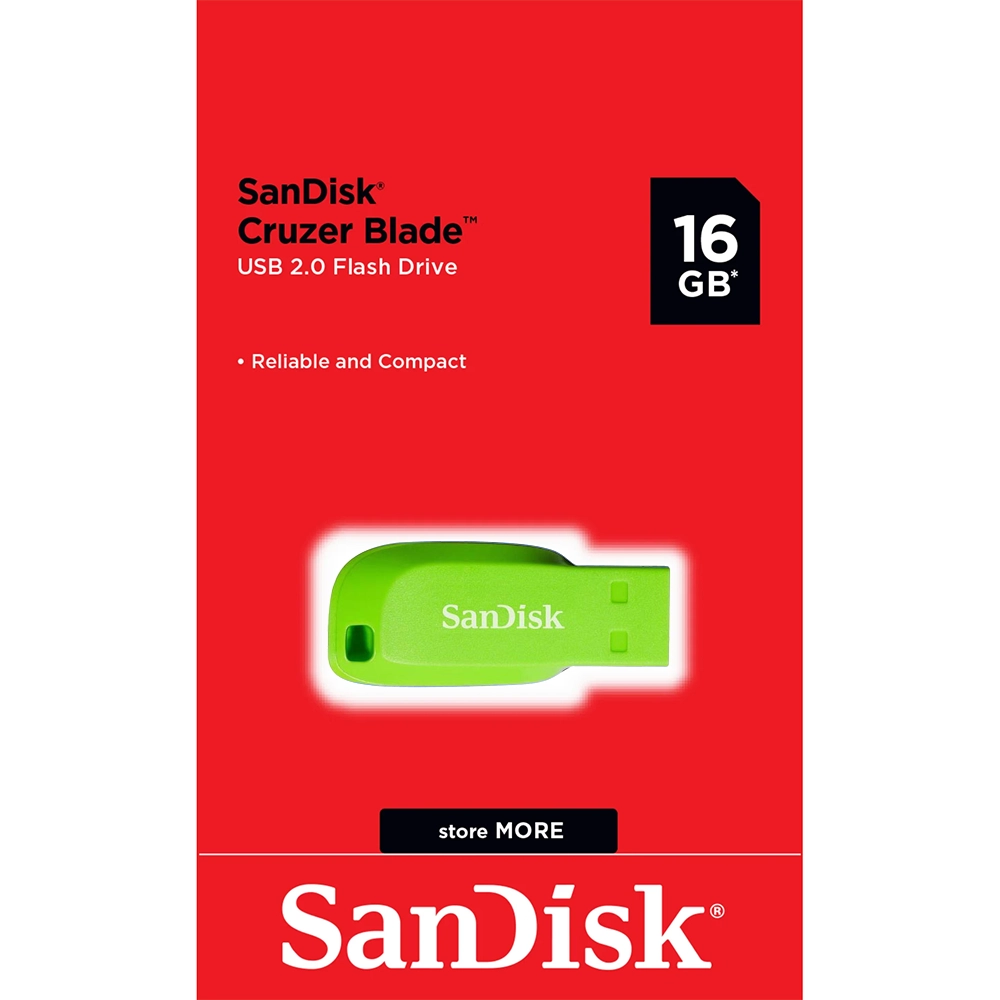 فلش مموری سن دیسک مدل Cruzer Blade 16 GB Green - Image 2