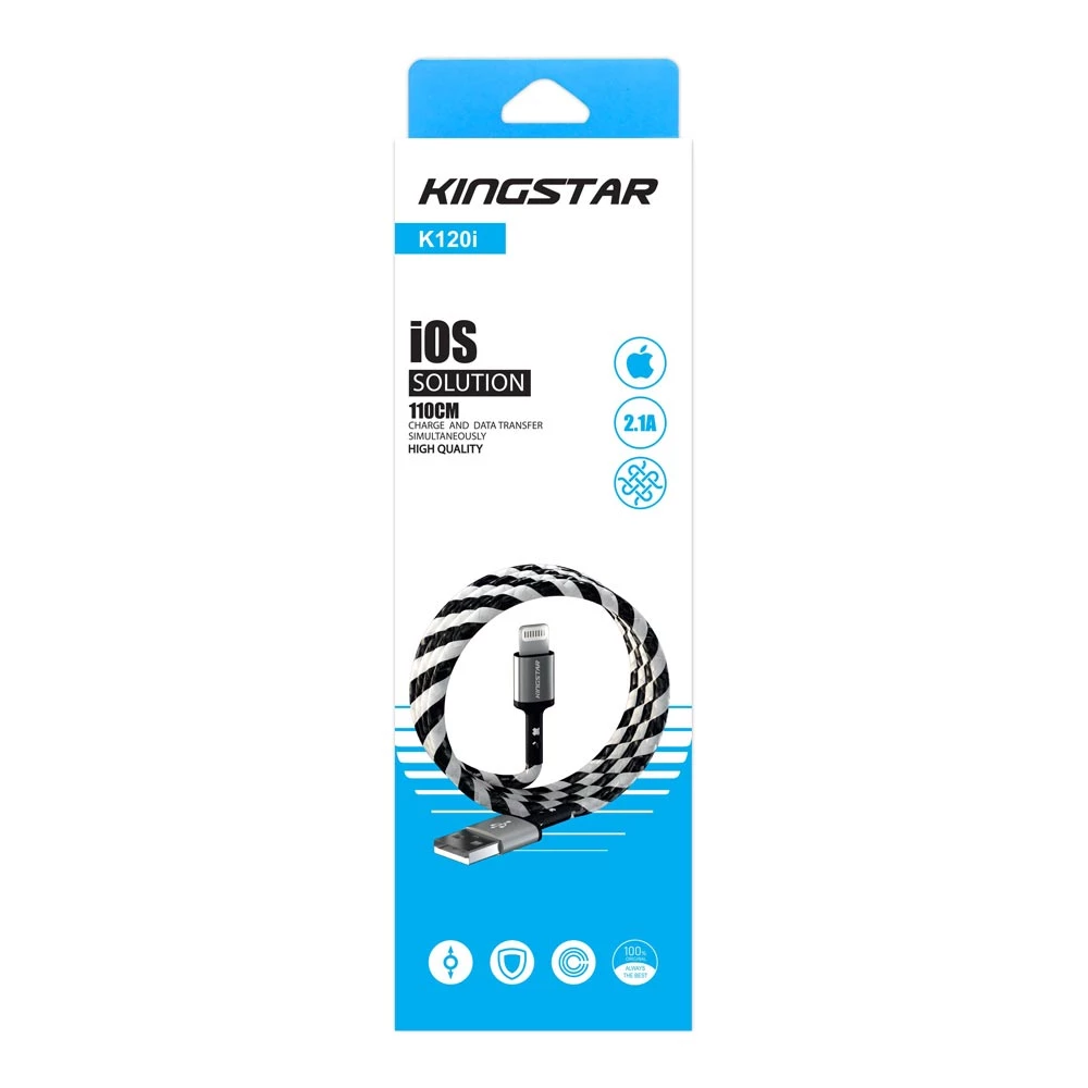 کابل شارژ کینگ استار مدل K120i Lightening - Image 4